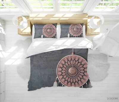 3D Dreamcatcher Feather Crochet Quilt Cover Set Duvet Cover Bedding Pillowcases