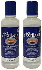 Purilens Preservative-free Saline Solution for Soft Contacts 4oz ( 2 pack ) --