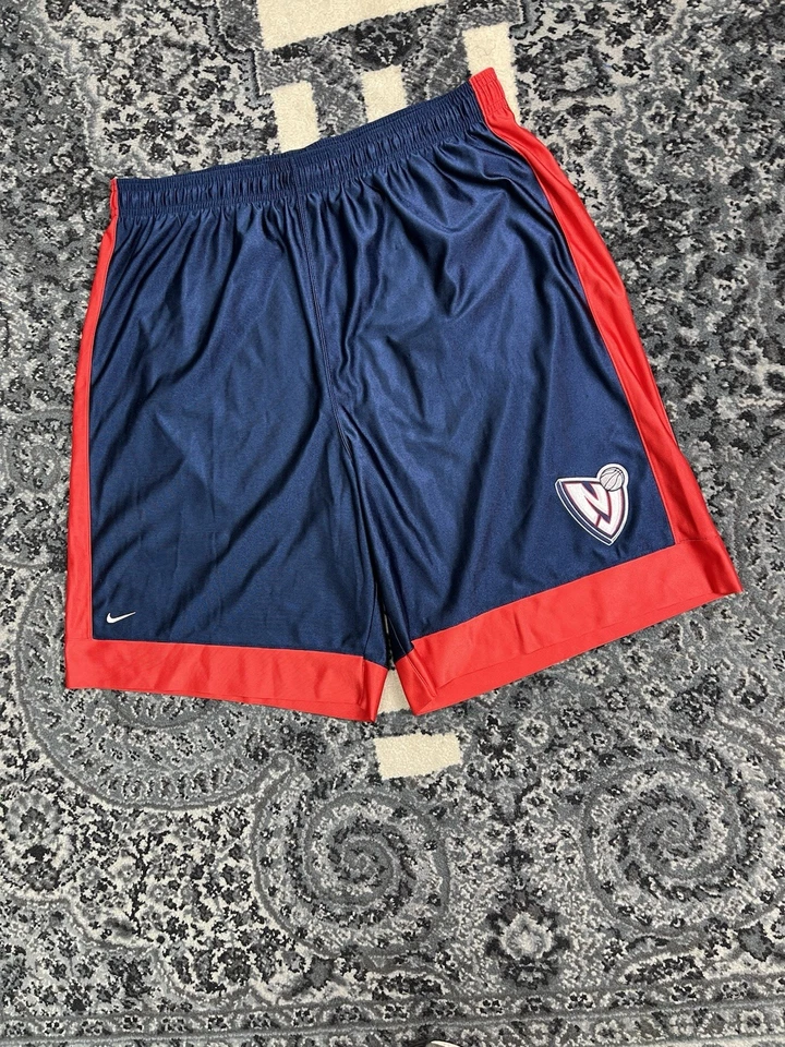 Pantalones Cortos de Baloncesto Vintage Nike NBA Nueva Jersey NETS Talla 2XL Azul Satinado Foto 2 de 4