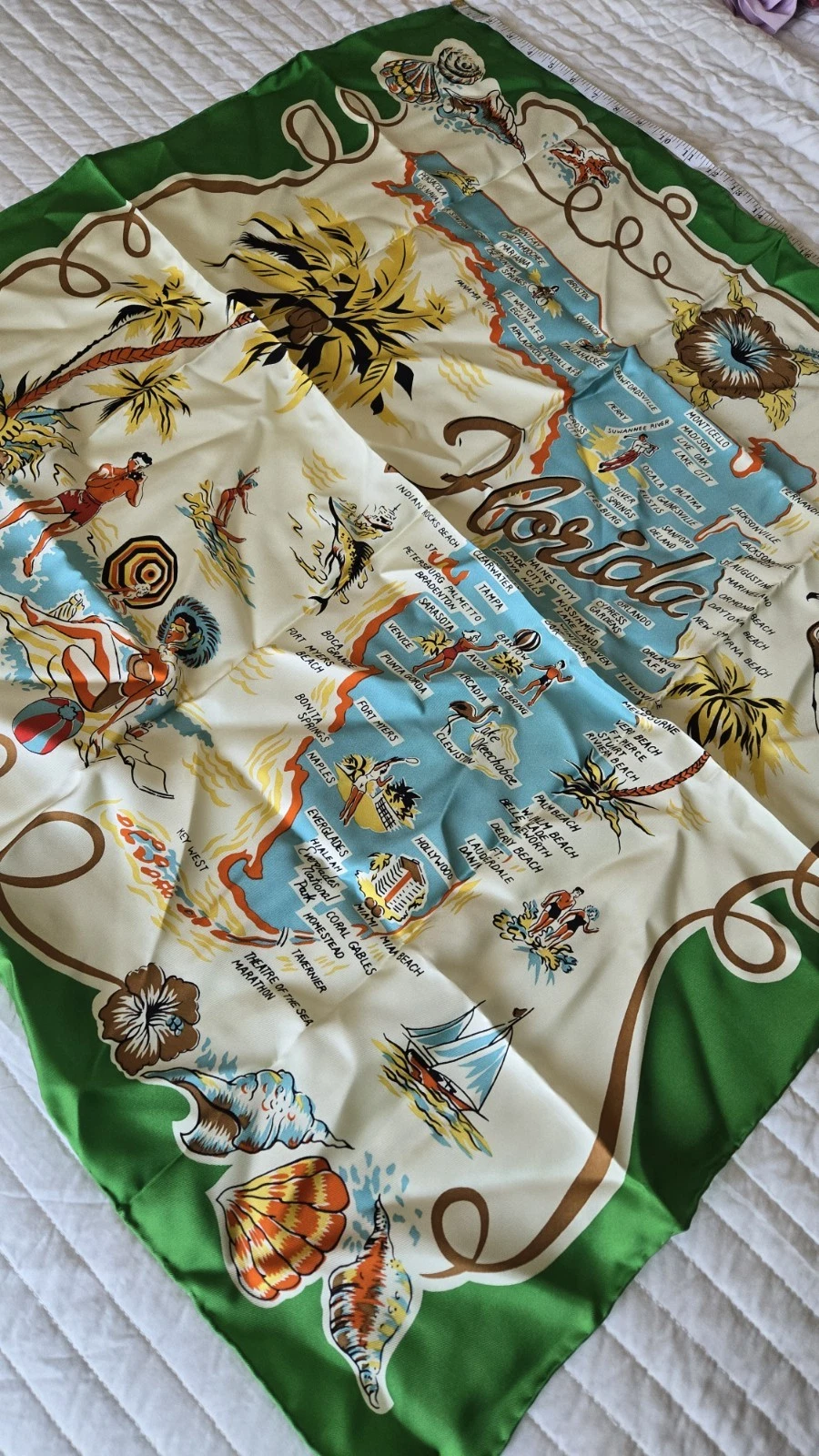 J.Crew Luxury Limited Edition Florida Map 100% Silk Scarf
Opens in a new window or tab
