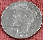 1922 peace dollar vf condition #66