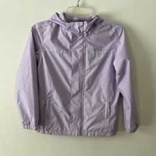 Girls Eddie Bauer Windbreaker Jacket Small Lavender Purple Lightweight Travel