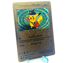 Pokemon Card Custom | Special Delivery Pikachu Gold NM Full Art Deco ENG