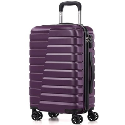 20-Inch Small Carry on Hardside PC+ABS Spinner TSA Lock Small(20in) purple