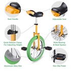 Yescom 16 In Wheel Outdoor Unicycle Adjustable Seat Exercise Bike, Yellow Green — photo 2