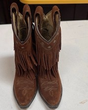Smoky Mountain 3514C Kids Brown Fringe Western Boots Leather Mid-Calf Size 12