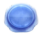 Madrid Depression Pat. Indiana Glass Recollection Blue Dinner Plate 10.25" Set 4