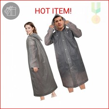 WkrCyncharis Rain Ponchos for Adults Reusable (2 Pack), Waterproof EVA Raincoats