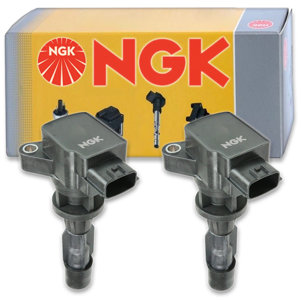 2 pc NGK 48859 U5253 Ignition Coils for UF604 UF-604 LF2L-18-100A yh