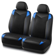 Car Seat Cover, Super Breathable Mesh Front Seat Cover for Cars Leather Blue