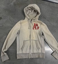 Abercrombie Fitch Vintage Full-Zip Hoodie Sweatshirt Native American Chief Log