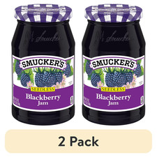 (2 pack) Smucker's Seedless Blackberry Jam, 18 oz..