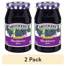 (2 pack) Smucker's Seedless Blackberry Jam, 18 oz..