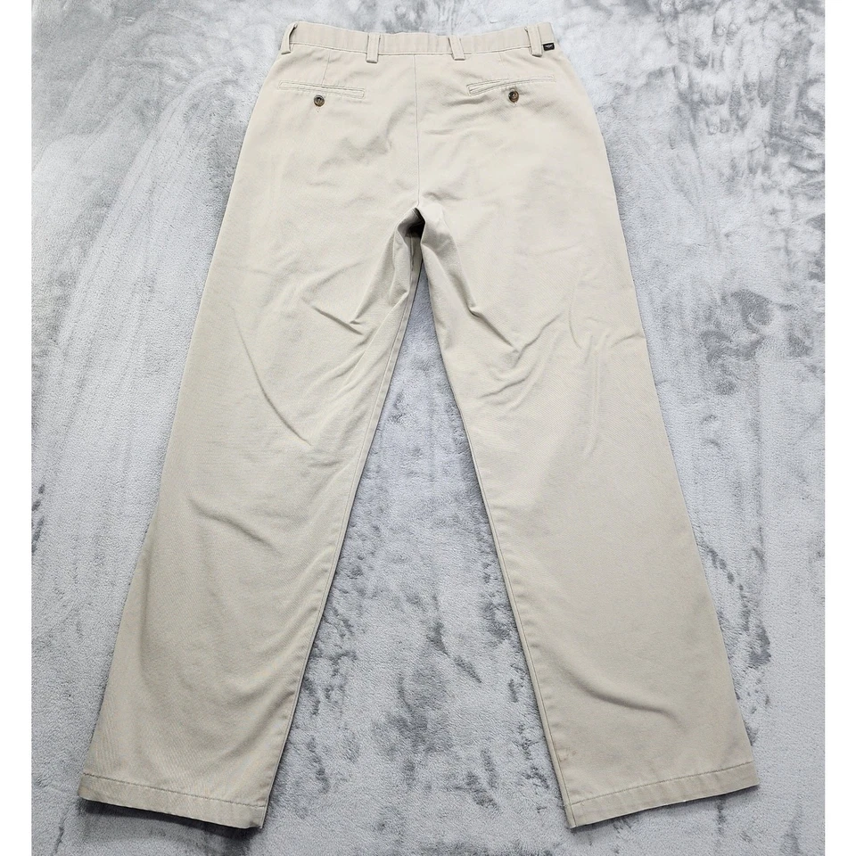 Pantalones Dockers De Colección Para Hombres W34 L34 Tostado Caqui Sarga Frente Plano Chino Pierna Recta Foto 2 de 4