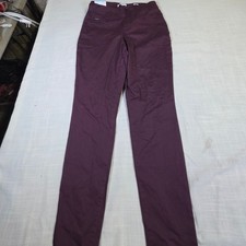 Nine West Heidi Pull On Skinny Pants Winetasting Burgundy Yoga Stretch Size 10