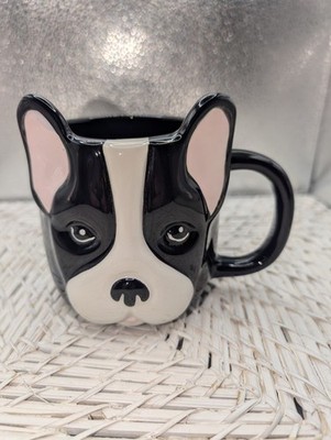 Boston Terrier Mug by Sunday Morning Ceramics. Unused