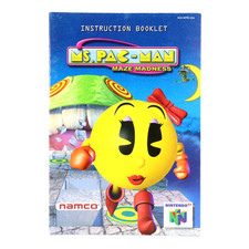 Ms. Pac-Man: Maze Madness (N64) Manual Only - Auth Good Cond
