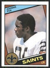 1984 Topps #304 Johnnie Poe New Orleans Saints 4049