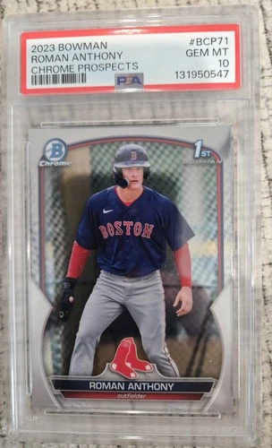 2023 Roman Anthony Bowman Chrome 1st BCP71 PSA 10 Red Sox RC
