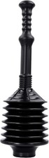 Professional Bellows Accordion Toilet Plunger, High Pressure Thrust Plunge Remov