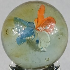 Vintage Imported Hybrid Cat's Eye Marble .63 Inches Near-Mint Condition