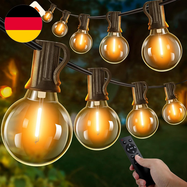 Kangtaixin 7.6M Lichterkette AußEn Mit Timer, LED Lichterkette Strom Outdoor Mit-image