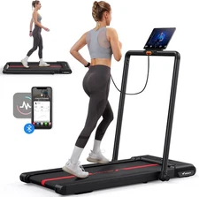 MERACH T05 2 in 1 Walking Pad Folding Small Treadmill for Home 265LBs Capacity