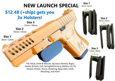 Universal EZ Clip Minimalist Holster &ndash; New Launch Special! 3-pack Size Holsters!