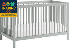 Essentials Island Full Size 4-In-1 Convertible Baby Crib with round Spindles, Gr