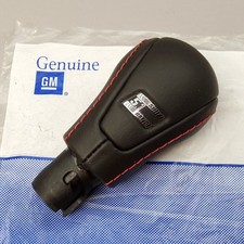 Ebony Leather Torch Red Stitch 5.1 Shift Ratio Manual Knob 12-15 Camaro New GM