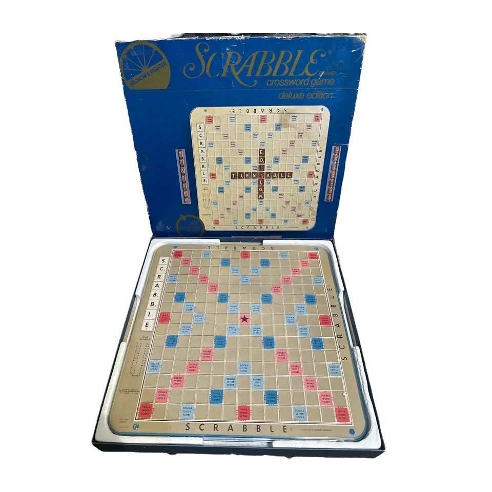 Vtg 1977 Scrabble Deluxe Turntable Board Game -Complete Tiles -No Instructions - Image 2 of 4