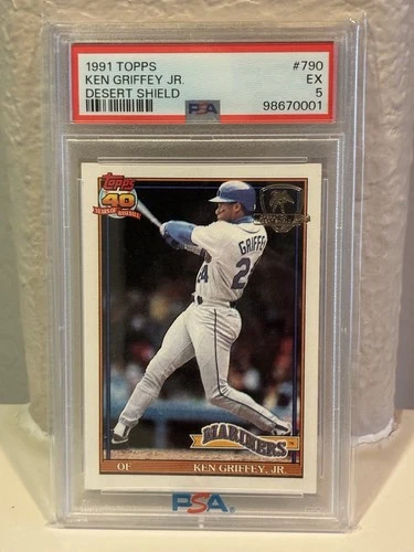 1991 Topps Operation Desert Shield #790 Ken Griffey Jr PSA 5 Seattle Mariners