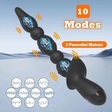 Black Waterproof-Prostate-Vibrator-Massager-Plug-Handheld-Massager-for Women-Men