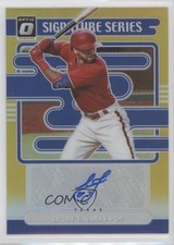 2021 Donruss Optic Signature Series Gold Prizm 10/10 Leody Taveras Auto 8d2