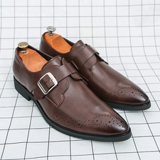 Men's Oxfords Shoes Casual Business Chelsea Brogues Wedding Leather Dress Shoes