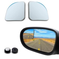 2 PCS Car Blind Spot Mirror, 1.9In x 1.9In HD Convex Frameless Glass PC