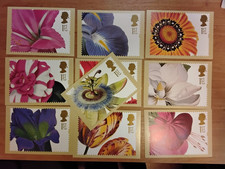 1997 Greeting Stamps 19th century FLOWER painting set of 10pcs PHQ cards unused