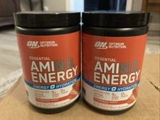 2 Optimum Nutrition Essential Amino Energy 10.05oz ~ Strawberry Burst Exp. 10/26