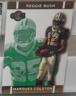 2007 Topps Co-Signers Bush / Colston (Saints) Changing Faces Green #34 /249