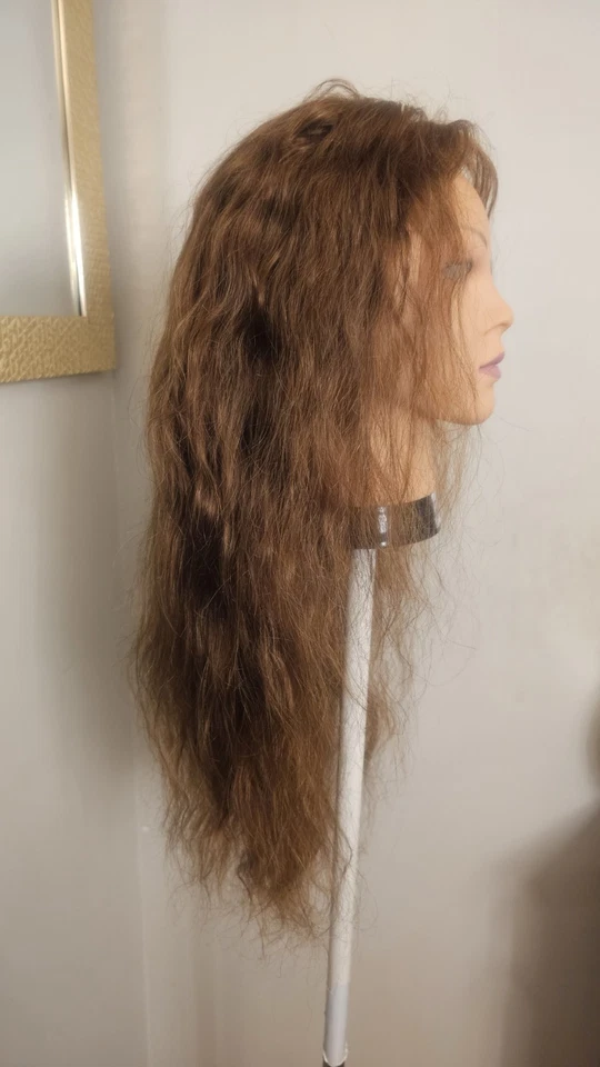 High Quality Top 26" Brownish 150% density 100% Virgin Human Hair  Lace Wig  - Image 2 of 4