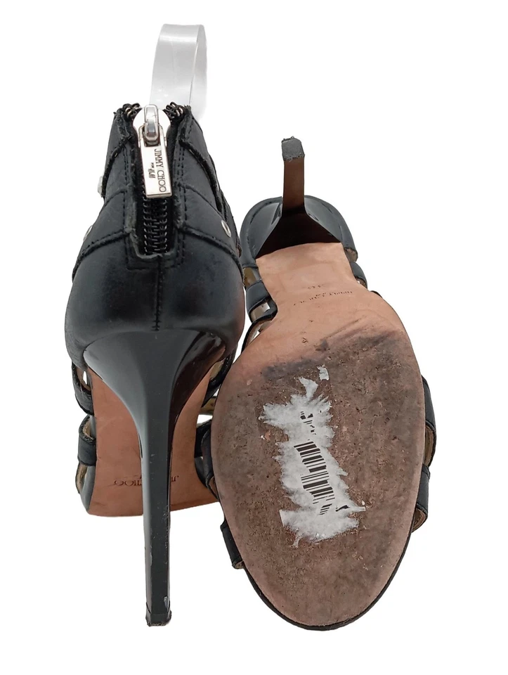 JIMMY CHOO Sandalias de tacón alto Mujeres Sandalias de tacón Talla EU 38 negro - Imagen 2 de 4