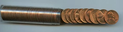 *1954-P Lincoln Cent Roll, Choice Uncirculated Full Red*