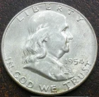 US 1954-D Franklin Half Dollar  **