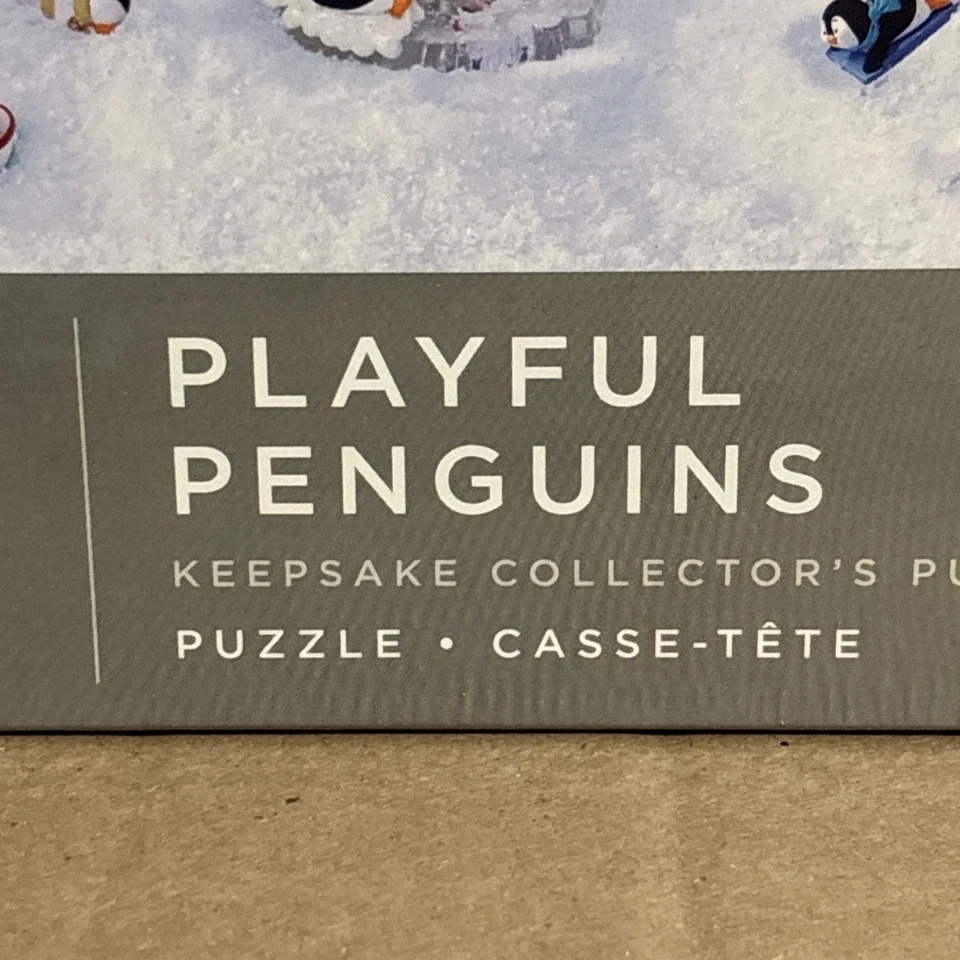 NEW Sealed Hallmark Keepsake Ornaments Playful Penguins Collectors Puzzle 1000 p - Image 2 of 4