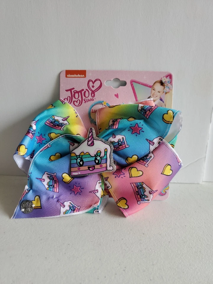 Jojo Siwa Arco Iris Iluminado Feliz Cumpleaños Unicornio Pastel Pelo Lazo 2022  Foto 2 de 4