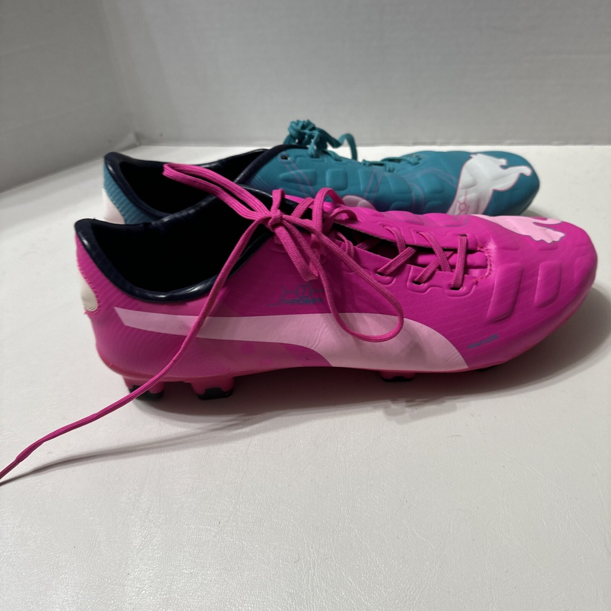 Puma Evo Power 1 ADAP LITE Limited Pink Blue Cleats US 8.5