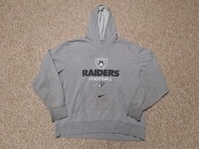Vintage Oakland Raiders Sweatshirt 2XL Gray Nike Hoodie NFL Football Y2K
