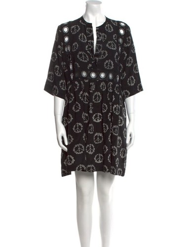 Mini Vestido Estampado Paz y Amor SANDRO Talla: L - Imagen 4 de 6
