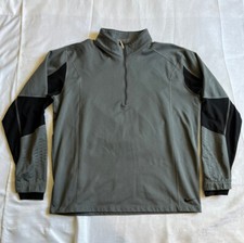 Nike Quarter ZIp Adult Large Gray Therma Fit Tour Performance Golf Pullover Mens