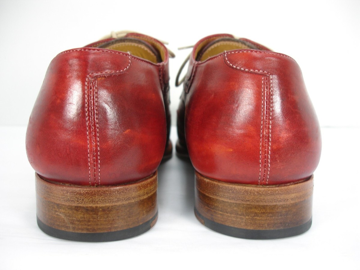 SANTOS BY CARLOS SANTOS BRICK RED LEATHER WINGTIP BROGUE OXFORD SHOES MEN\'S 7.5 SANTOS BY CARLOS SANTOS BRICK RED LEATHER WINGTIP BROGUE  main image 4